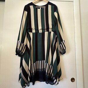 Anthropologie Sunday in Brooklyn Geometric Long Sleeve Print Dress XS